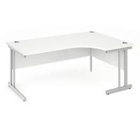 Energy Cantilever Crescent Desk White 1800mm Right Handed