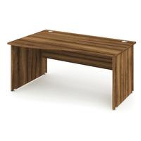 Energy Panel End Wave Desk Walnut 1600mm Left Handed