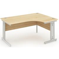 energy cable managed crescent desk maple 1600mm left handed