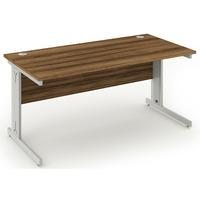 Energy Cable Managed Rectangular Desk Walnut 1400mm