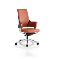 Enterprise Medium Back Tan Leather Chair