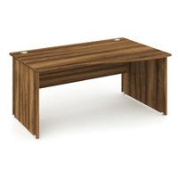 Energy Panel End Wave Desk Walnut 1600mm Right Handed