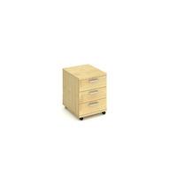 energy 3 drawer mobile pedestal maple