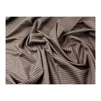 English 100% Wool Stripe Ponte Roma Stretch Jersey Dress Fabric Brown