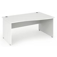 Energy Panel End Wave Desk White 1600mm Right Handed