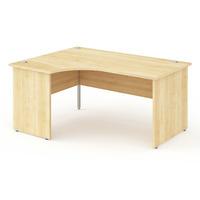 energy panel end crescent desk maple 1600mm left handed