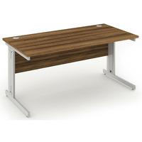 energy cable managed rectangular desk walnut 1600mm