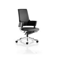 Enterprise Medium Back Black Leather Chair