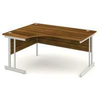 energy cantilever crescent desk walnut 1600mm left handed