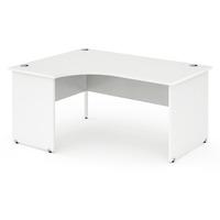 Energy Panel End Crescent Desk White 1800mm Left Handed