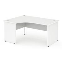 energy panel end crescent desk white 1600mm left handed