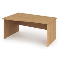 energy panel end wave desk beech 1400mm left handed