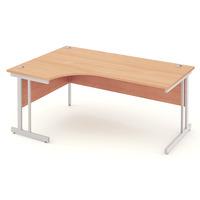 energy cantilever crescent desk beech 1800mm left handed