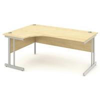 energy cantilever crescent desk maple 1800mm left handed