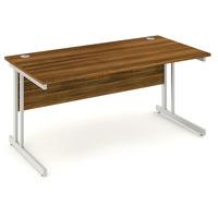 Energy Cantilever Rectangular Desk Walnut 1600mm