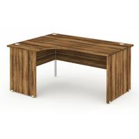 energy panel end crescent desk walnut 1800mm left handed