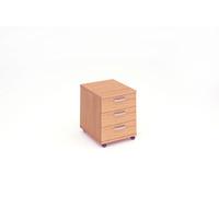 energy 3 drawer mobile pedestal beech