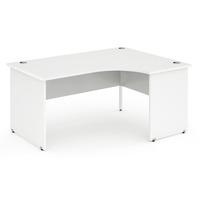 energy panel end crescent desk white 1600mm right handed