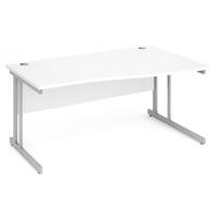 Energy Cantilever Wave Desk White 1600mm Right Handed