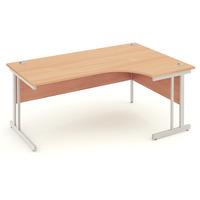 Energy Cantilever Crescent Desk Beech 1800mm Right Handed