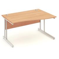 Energy Cantilever Wave Desk Beech 1600mm Right Handed
