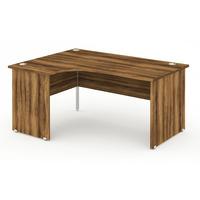 Energy Panel End Crescent Desk Walnut 1600mm Left Handed