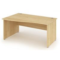 energy panel end wave desk maple 1600mm left handed