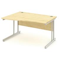 Energy Cantilever Wave Desk Maple 1400mm Left Handed