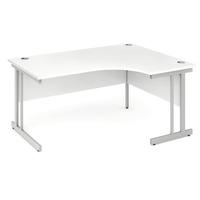 energy cantilever crescent desk white 1600mm right handed