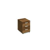 energy 3 drawer mobile pedestal walnut