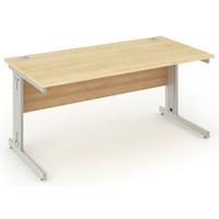 Energy Cable Managed Rectangular Desk Maple 1400mm