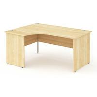 energy panel end crescent desk maple 1800mm left handed