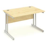 energy cantilever rectangular desk maple 1200mm