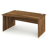 Energy Panel End Wave Desk Walnut 1400mm Left Handed