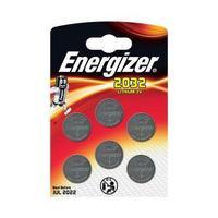 Energizer CR2032 3V Lithium Coin Battery 1 x Pack of 6 E300303700