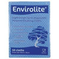 Envirolite Lightweight 480x360mm Blue All Purpose Cloths ELF500 Pack