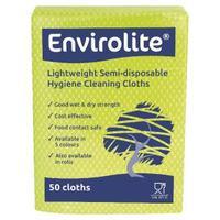 envirolite lightweight 290x360mm yellow all purpose cloths elf1000s