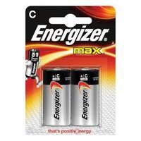 Energizer Max C Alkaline Batteries Pack of 2 Batteries E300129500