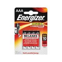 Energizer Max AAA Alkaline Batteries Pack of 4 Batteries E300124200