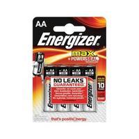 Energizer Max AA Alkaline Batteries Pack of 4 Batteries E300112500