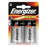 Energizer Max D Alkaline Batteries Pack of 2 Batteries E300129200
