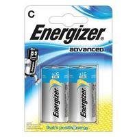 Energizer Advanced C Alkaline Batteries Pack of 2 Batteries E300129900