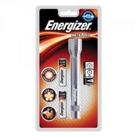 Energizer Fl Metal LED Torch 2xAA Silver 634041