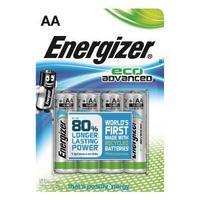 Energizer EcoAdvanced Alkaline AA Batteries E91 Pack of 4 E300130700