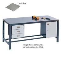 Engineers Bench - Steel Top 1200 wide x 900 deep Fully Welded