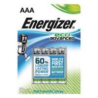 Energizer EcoAdvanced Alkaline AAA Batteries E92 Pack of 4 E300128100
