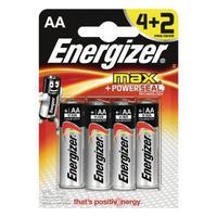 Energizer MAX E91 AA Batteries Pack of 4 2 Free E300142800