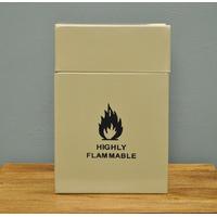 Enamel Metal Firelighter Storage Box - Clay by Garden Trading