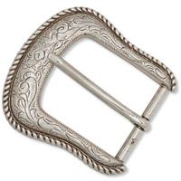 Engraved Floral Buckle 1-1/2in