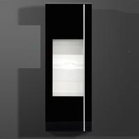 energy freestyle wall mounted cabinet in black with led light